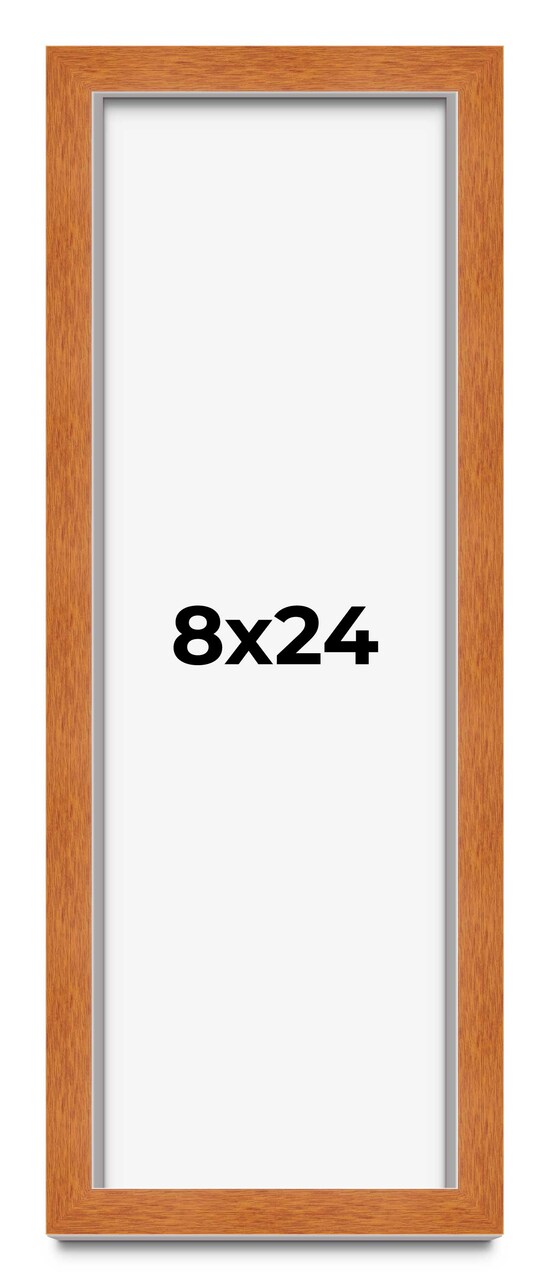 Panoramic Modernist Brown Picture Frame - UV Acrylic, Foam Board Backing, Hanging Hardware